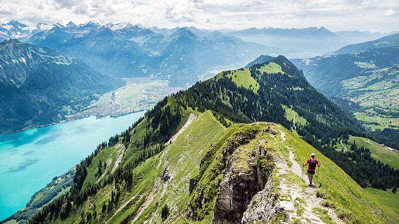 Gratwanderung zwischen Augstmatthorn und Harder bei Interlaken, Berner Oberland, Schweiz